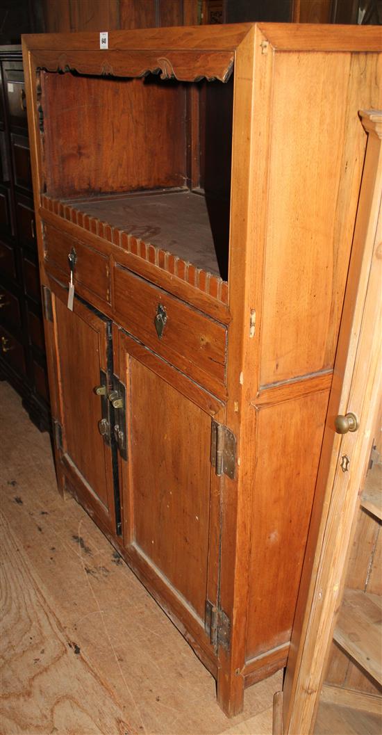 A pair of 19th century Chinese hardwood cabinets, W.3ft 8in.